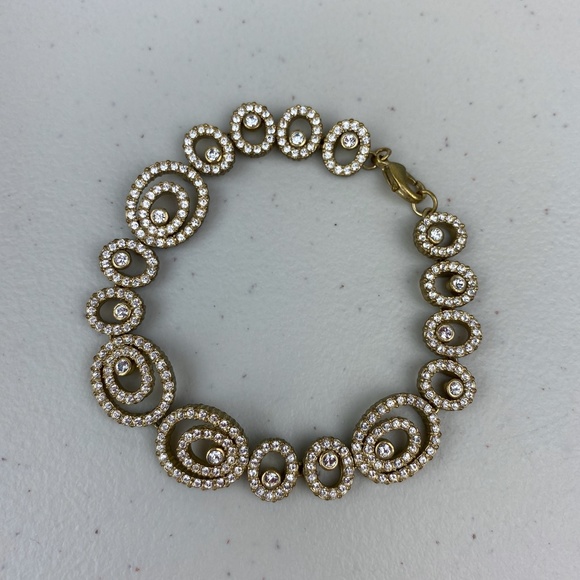 “Art Deco" Cubic Zirconia Bracelet - Picture 2 of 6